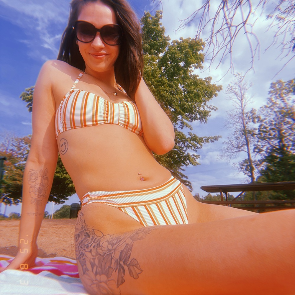 Striped Bikini Set